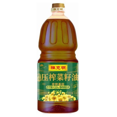 陈克明菜籽油1.8L压榨菜油食用油家用油大桶超市同款植物油家庭 1桶图4