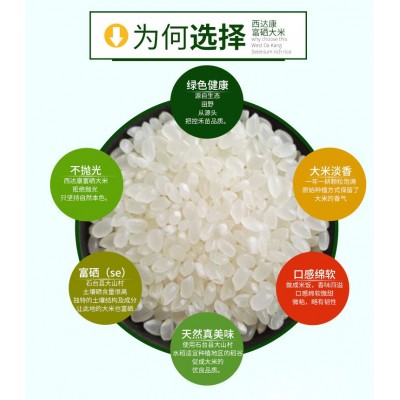 西达康玉石香富硒大米 5kg富硒米 10斤袋装安徽大米 厂家批发香糯 2袋图4