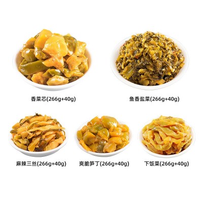 吉香居下饭菜306g榨菜酱腌菜开味泡菜小菜家用榨菜丝厂家一件代发图2