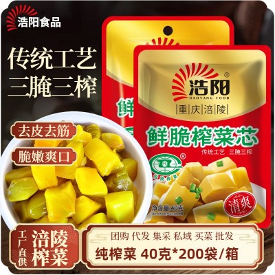 浩阳榨菜丝口口脆榨菜芯小袋装涪陵榨菜下饭菜整箱不辣即食咸菜40 1件