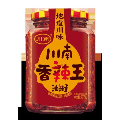 川南香辣王327g油辣子酱瓶装四川特产拌饭凉菜调料辣椒酱油泼辣子 1件图4