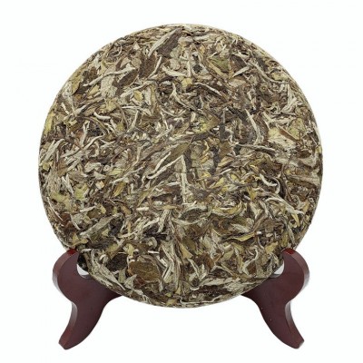 福鼎白茶2017年花香日晒白牡丹饼300g 太姥洋原料牡丹王茶饼批发 1个图3