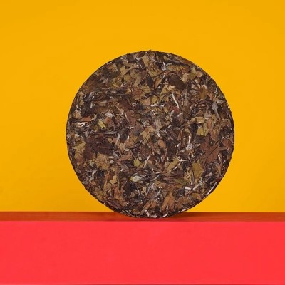 广福心道茶叶白茶虎啸山林2015年三级白牡丹茶饼礼盒300g 1饼图2