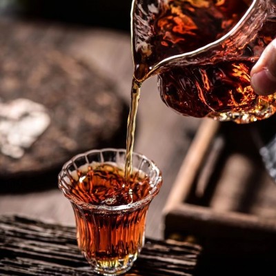 云南普洱茶熟茶 勐库古树熟茶饼 357克普洱熟茶图2