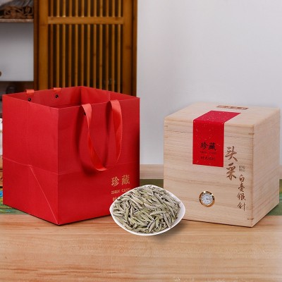 2025白毫银针福鼎白茶精选特级头采高山新茶茶叶木箱礼盒装500g图2