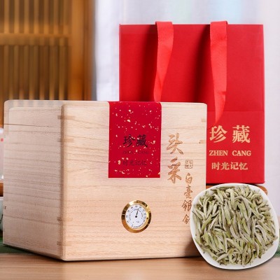 2025白毫银针福鼎白茶精选特级头采高山新茶茶叶木箱礼盒装500g