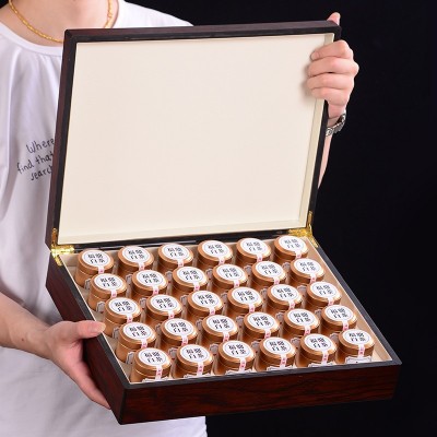 福鼎高山白茶2025新茶白毫银针散茶叶头采银针芽黑檀木礼盒装30罐图2