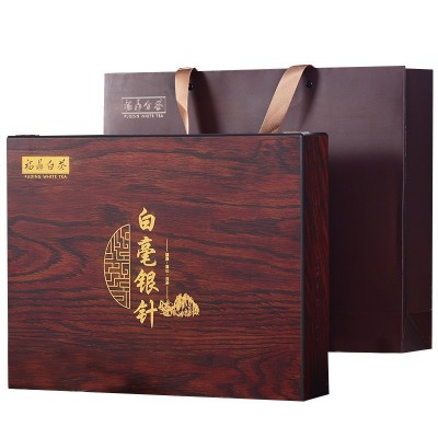 福鼎高山白茶2025新茶白毫银针散茶叶头采银针芽黑檀木礼盒装30罐图5