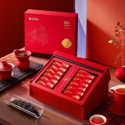 艺福堂茶叶红茶西湖双壁九曲红梅特级特级礼盒120g杭州特产批发