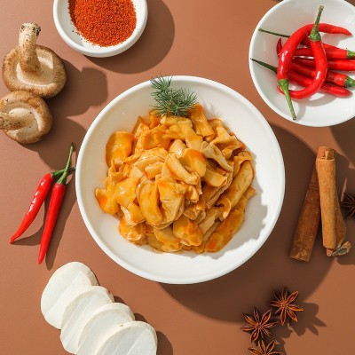 盖世商用香辣红油杏鲍菇1kg/袋即食下饭菜餐饮食材开袋即食小凉菜图3