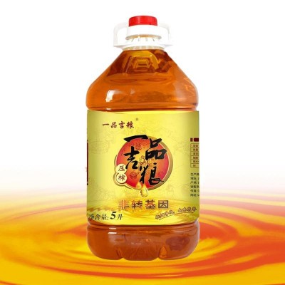 一品吉粮 非转基因压榨三级大豆油植物油食用油 5L/桶 1桶