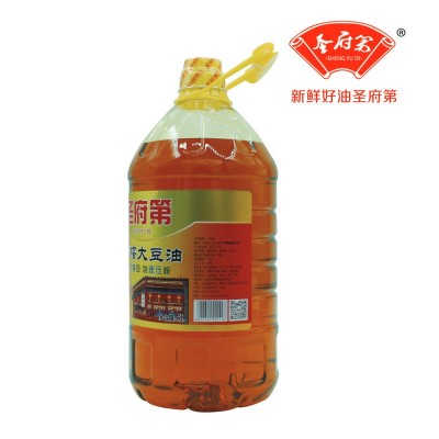 圣府第5升非转基因物理压榨大豆油商用家用油整箱桶装食用油批发 400桶图3