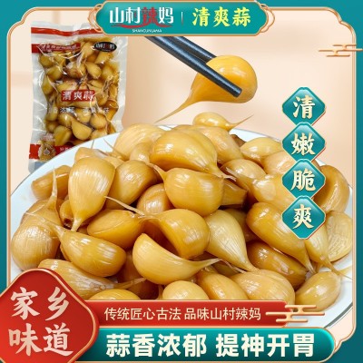 清爽清口蒜500g糖醋蒜亲嘴蒜新鲜大蒜腌制开胃下饭菜咸菜方便开袋图2