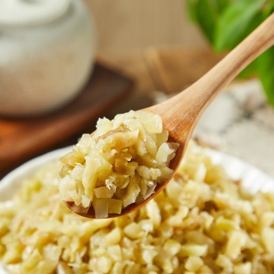 博鸿小菜1kg榨菜丝大包装商用萝卜榨菜丁酱菜淄博烧烤解腻下饭菜 3袋图4