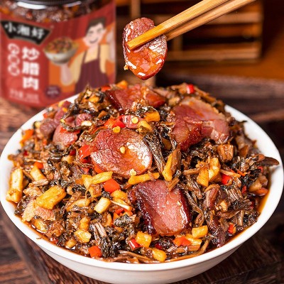 小湘好外婆菜炒腊肉下饭菜批发咸菜香辣菜熟食湖南特产酱菜 2瓶图5