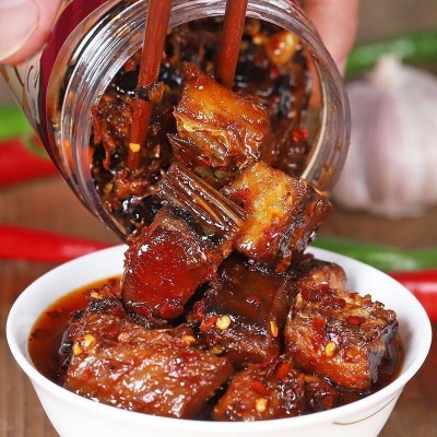 小湘好熏鱼腊鱼块香辣鱼排批发下饭菜湖南特产代发即食农家零食鱼 2瓶图2