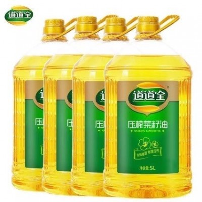 5L*4瓶道道全压榨菜籽油整箱5L*4/整箱物理压榨食用油商用家庭装 1箱