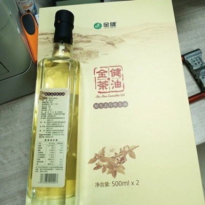 金健原生态冷榨茶油礼盒500ml*2 中秋国庆山茶油礼盒 4件图2