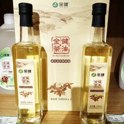 金健原生态冷榨茶油礼盒500ml*2 中秋国庆山茶油礼盒 4件图4