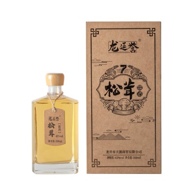 龙延誉 松茸酒 松茸露酒 43度 配制酒 产自吉林 瓶装露酒图5