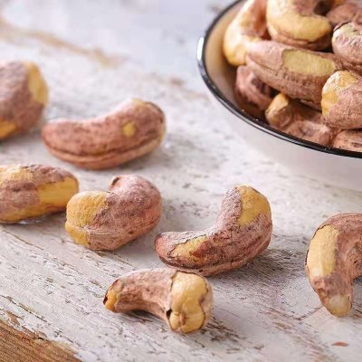 新货带皮盐焗腰果500g休闲办公室小零食可做礼盒规格可定一件代发图3