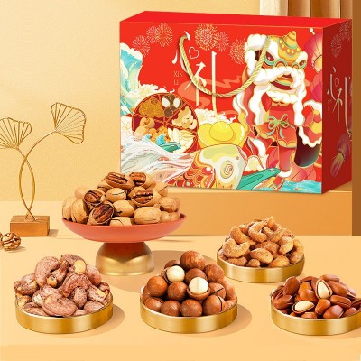 享食者年货批发坚果礼盒炒货干果松子红休闲零食礼包礼品新年礼盒图3