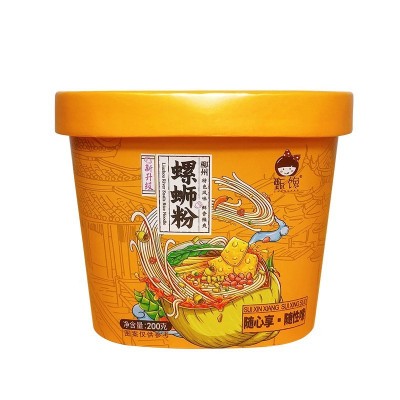 螺蛳粉桶装广西风味特产200g冲泡速食方便面螺丝米粉箱装批发代发图5