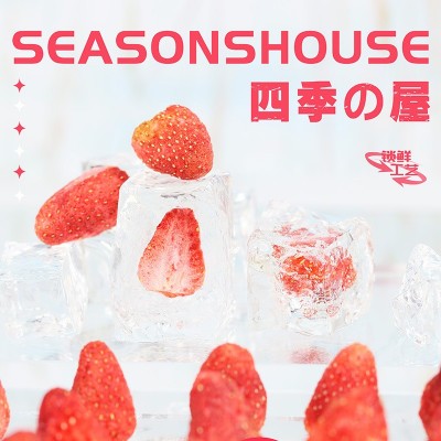 四季の屋 冻干小草莓 整颗酥脆香甜FD锁鲜工艺50克独立小包4斤/箱