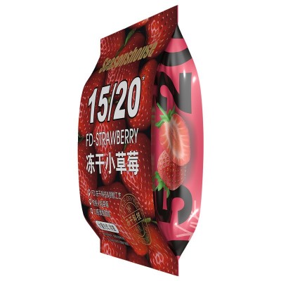 四季の屋 冻干小草莓 整颗酥脆香甜FD锁鲜工艺50克独立小包4斤/箱图4