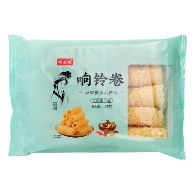 火锅响铃卷125g炸豆皮虾滑三秒脆铃卷腐竹食材贵州特产豆香图5