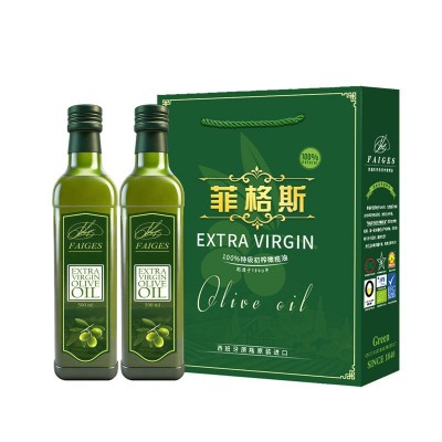 菲格斯 西班牙原装进口特级初榨橄榄油批发食用油500mlx2瓶礼盒装图5