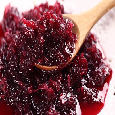 食用玫瑰花酱料冰粉奶茶食品原料批发云南玫瑰酱馅料商用大桶果酱图3