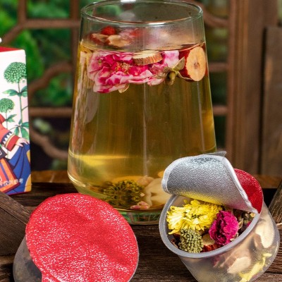 石斛三七花玫瑰元气茶枣片甘草桂圆肉重红玫瑰三七花紫皮石解菊花图4