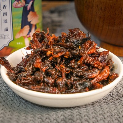 云南油鸡枞菌 即食正宗油炸鸡棕菌下饭菜拌面菌子菇特产500g图2