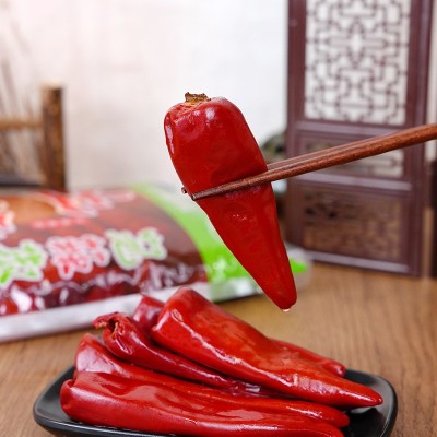 桶装金塔辣椒20kg红辣椒工业商用批发泡椒泡二荆条泡菜川味泡辣椒图2