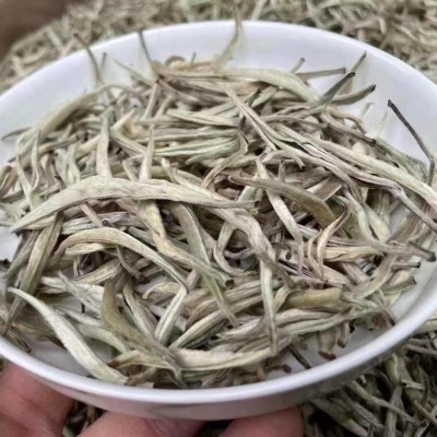 云南茶叶景谷大白毫 单芽 全芽白毫银针500g 小芽月光白白茶 芽头