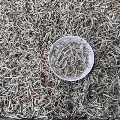 云南茶叶景谷大白毫 单芽 全芽白毫银针500g 小芽月光白白茶 芽头图3