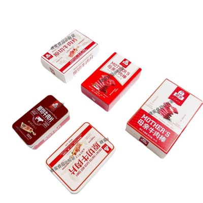 【量大优惠】母亲牛肉棒/原切牛肉片网红零食纸盒/铁罐成品伴手礼图5