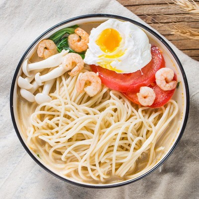 鸡蛋面半干面整箱早餐速食拌面袋装400g粗粮湿面条一整箱批发图3