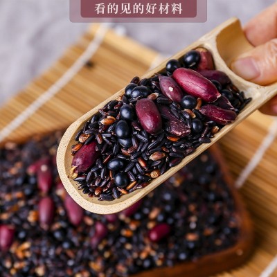 黑豆黑米芝麻花生糯米月子餐新鲜五谷杂粮八宝粥粗粮五黑组合批发