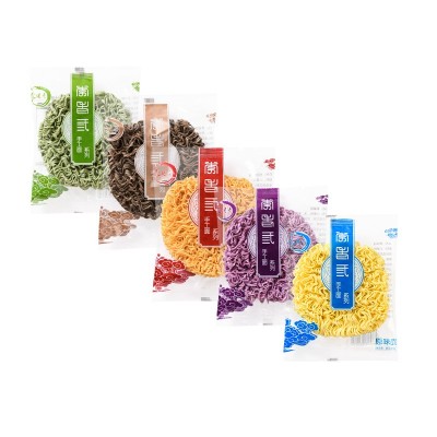 李佬叁五彩果蔬面混合面菠菜紫薯胡萝卜面火锅面荞麦面批发代发图4