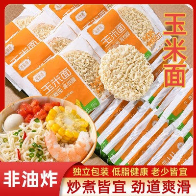 粤聚德玉米面方便面非油炸粗粮代餐面拌面汤面工厂源头直发批发图2