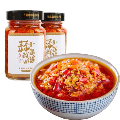 蒜蓉辣椒酱剁椒鱼头酱剁椒酱香辣下饭菜特辣剁辣椒拌面拌饭酱248g图2