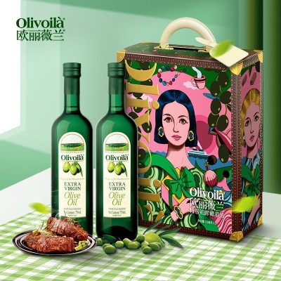 欧丽薇兰特级初榨橄榄油750ML*2简装礼盒升级版（插画）