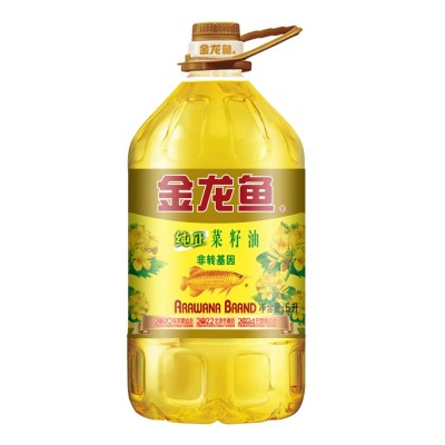 金龙鱼纯正菜籽油5L非转压榨煎炸炒菜食用油大桶装家用菜油5升图2