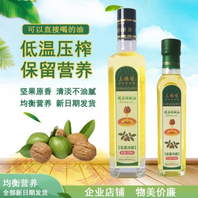 精制核桃油 物理冷榨500ML/瓶箱装24瓶食用精制核桃油大量批发图3