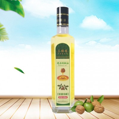 精制核桃油 物理冷榨500ML/瓶箱装24瓶食用精制核桃油大量批发图4