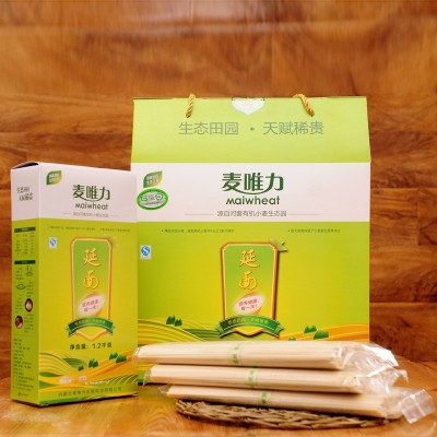 内蒙古一麦河套平原有机手工 有机延面2.4kg/盒 小麦手工面条图2