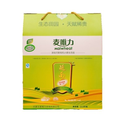内蒙古一麦河套平原有机手工 有机延面2.4kg/盒 小麦手工面条图5