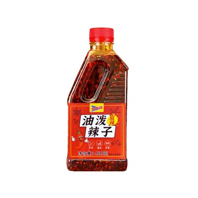 地道川味油泼辣子香辣麻辣超辣红油辣椒油420克家用商用油泼辣子图5